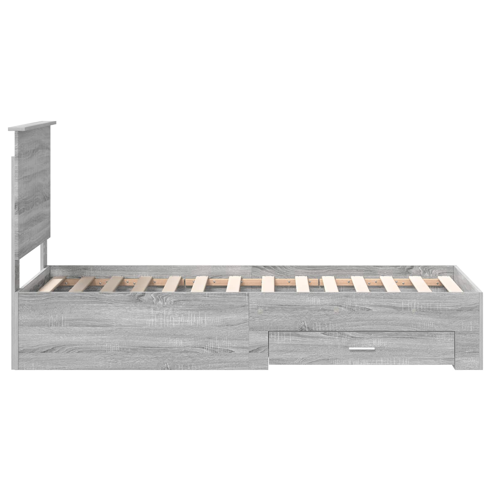 Struttura del letto Grigio Sonoma e Argento 70 x 190 cm | homemem39