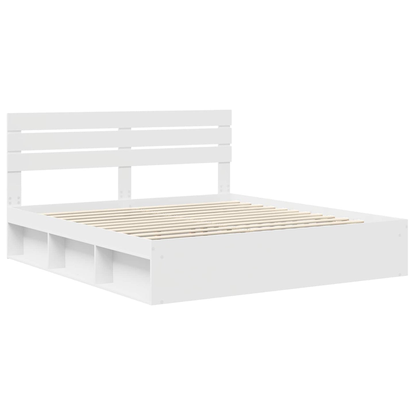 Struttura del letto Bianco 200 x 200 cm Pino massello | homemem39
