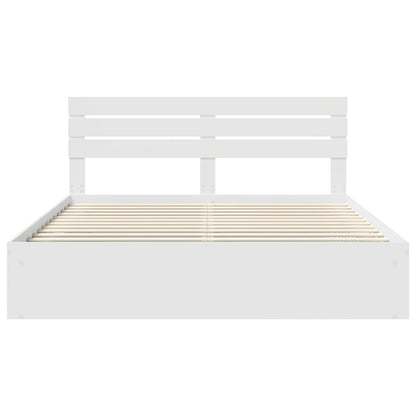 Struttura del letto Bianco 200 x 200 cm Pino massello | homemem39