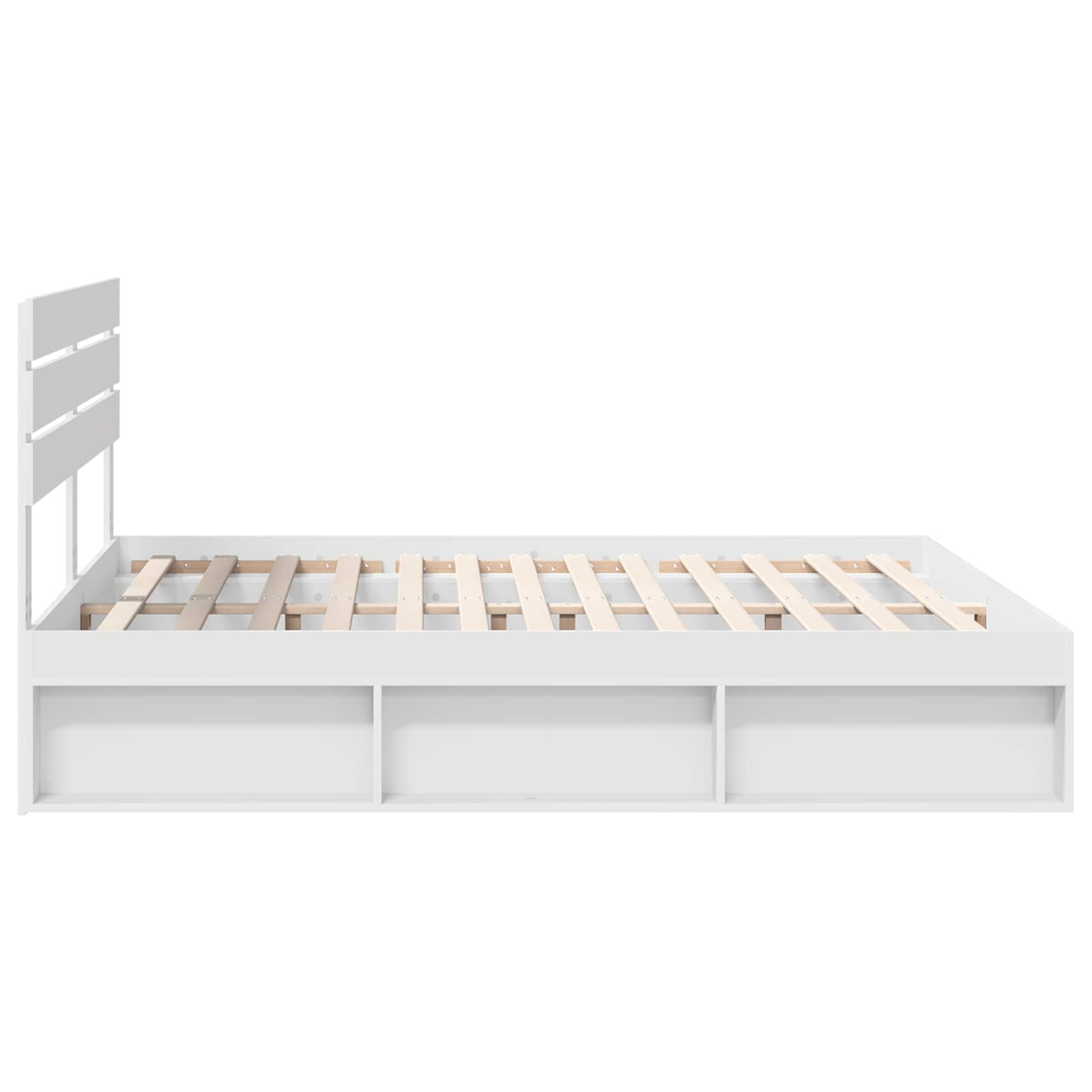 Struttura del letto Bianco 200 x 200 cm Pino massello | homemem39