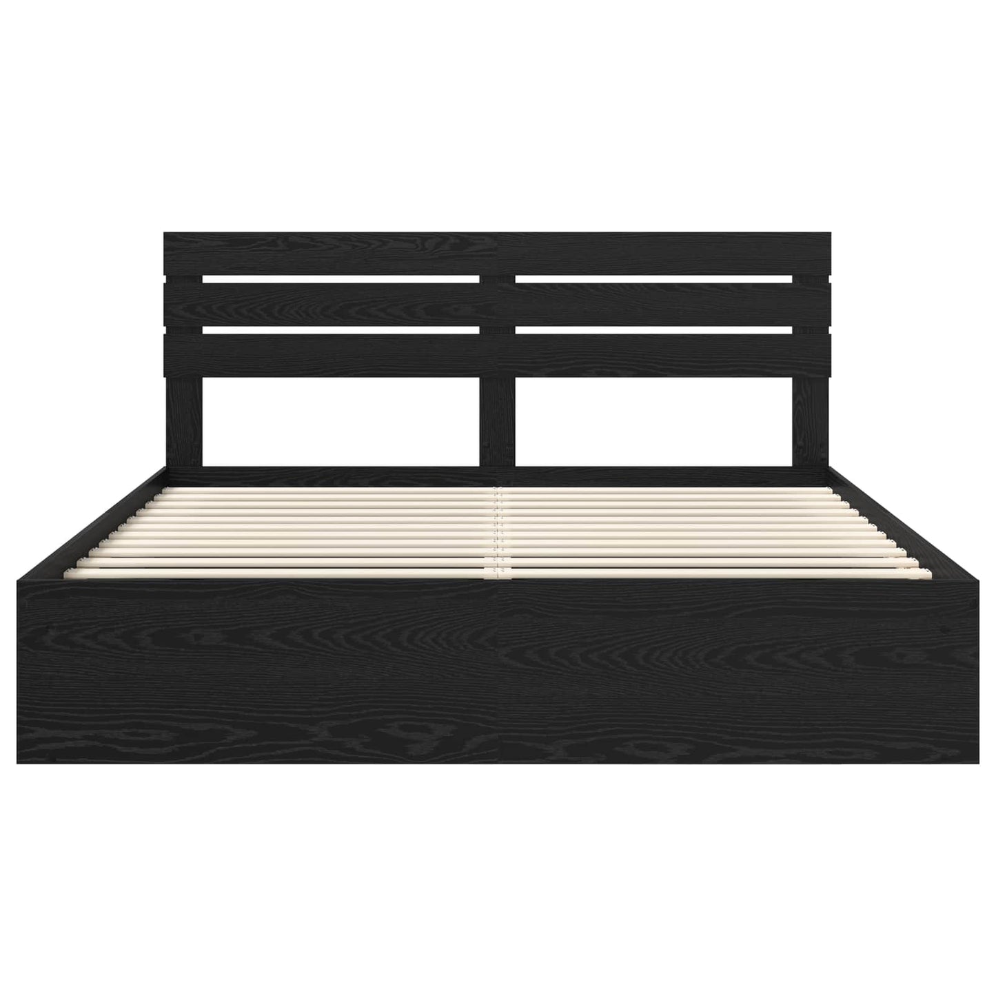 Struttura del letto Nero 200 x 200 cm Pino massello | homemem39