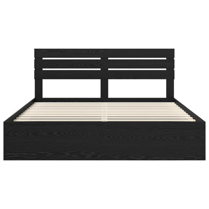 Struttura del letto Nero 200 x 200 cm Pino massello | homemem39