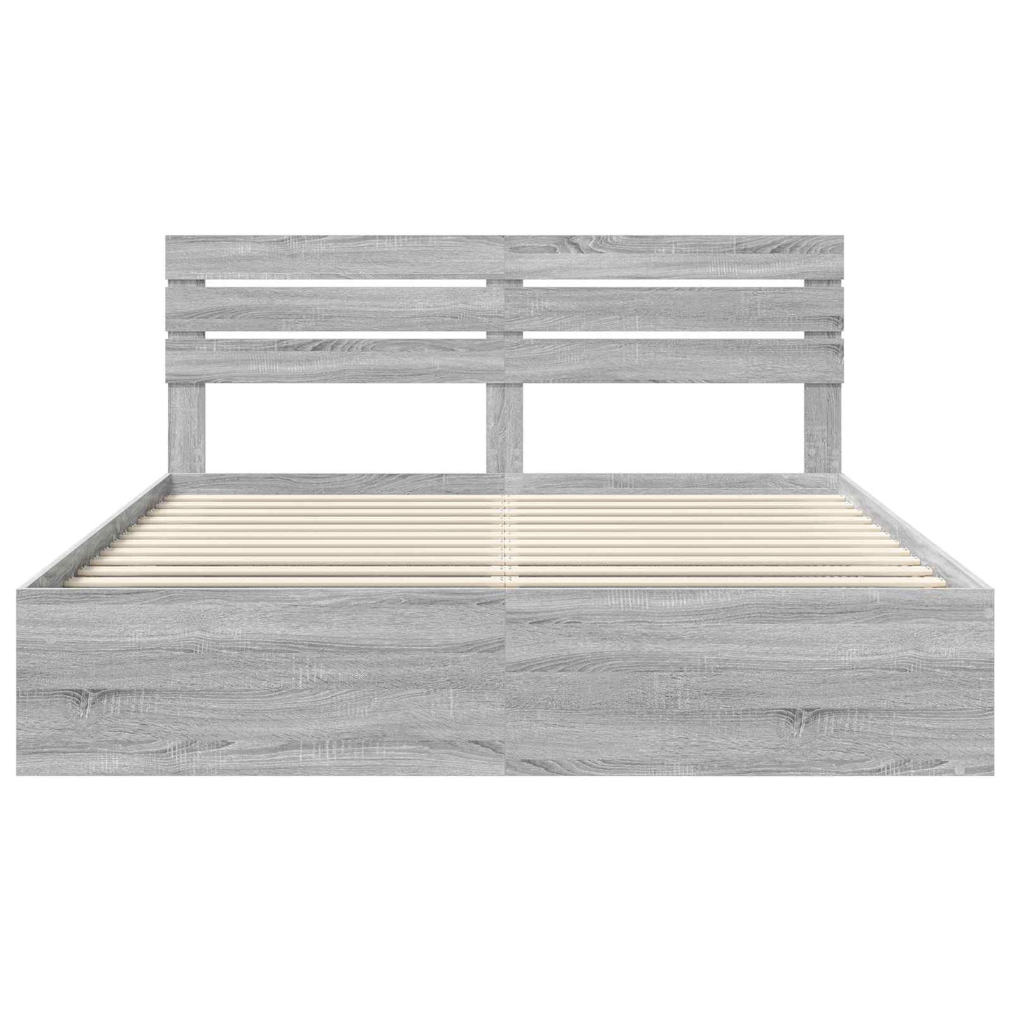 Struttura del letto Grigio Sonoma 200 x 200 cm Pino massello | homemem39