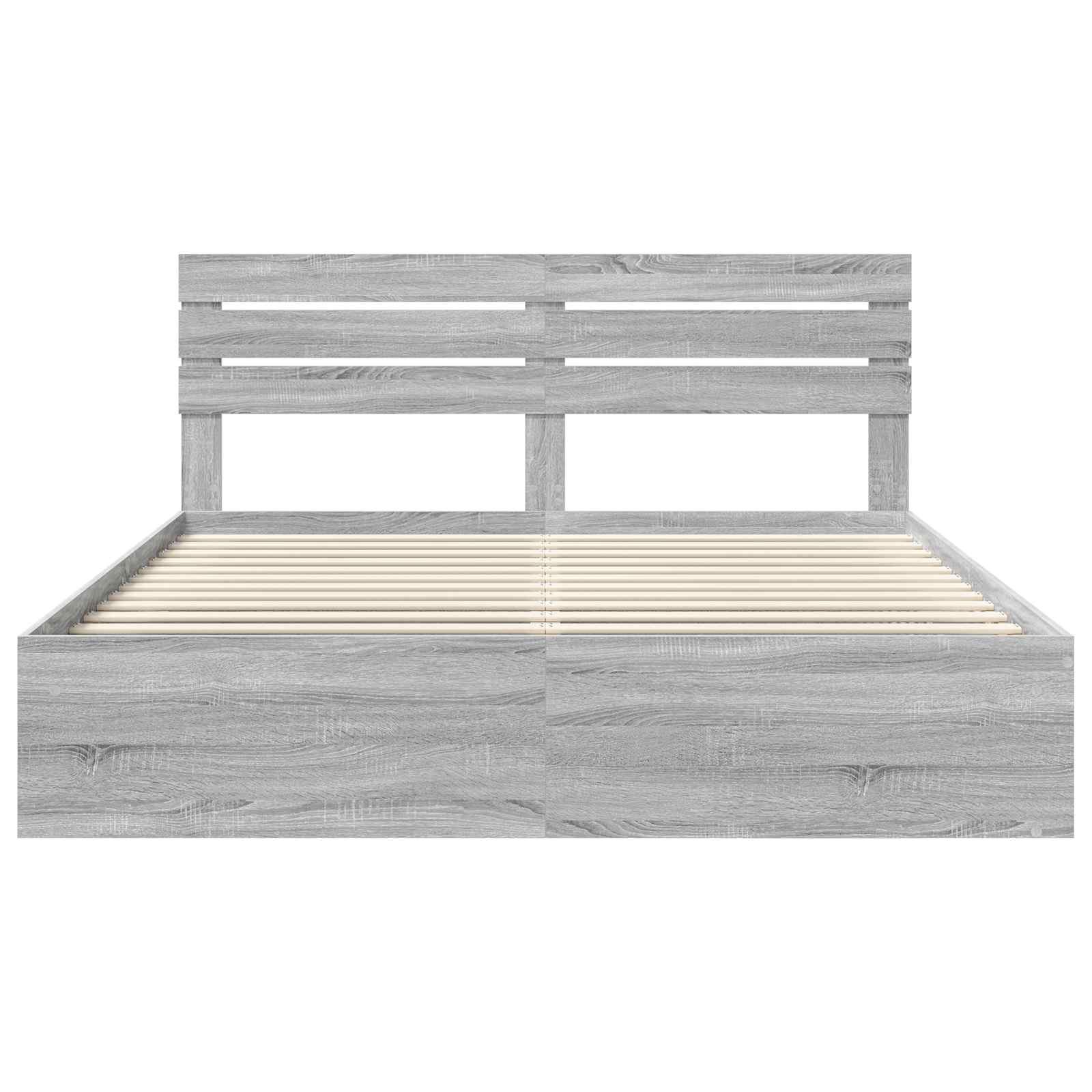 Struttura del letto Grigio Sonoma 200 x 200 cm Pino massello | homemem39