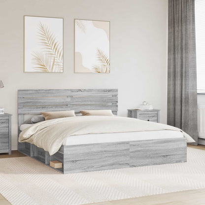 Struttura del letto Grigio Sonoma 180 x 200 cm Pino massello | homemem39