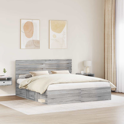 Struttura del letto Grigio Sonoma 180 x 200 cm Pino massello | homemem39