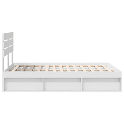 Struttura del letto Bianco 160 x 200 cm Pino massello | homemem39
