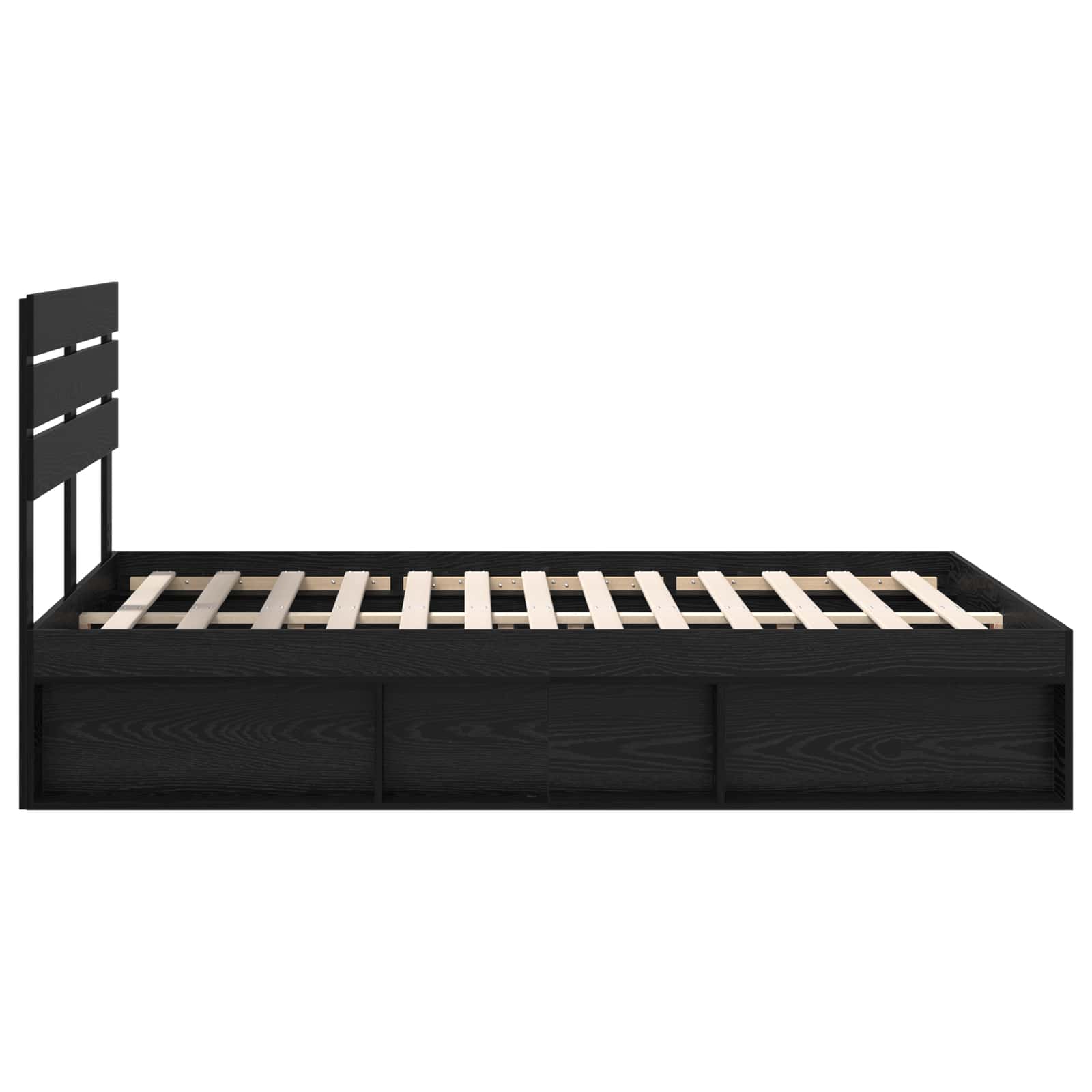 Struttura del letto Nero 150 x 200 cm Pino massello | homemem39