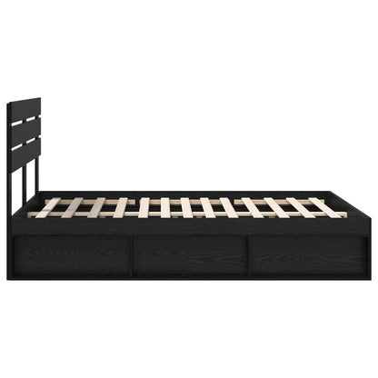 Struttura del letto Nero 150 x 200 cm Pino massello | homemem39