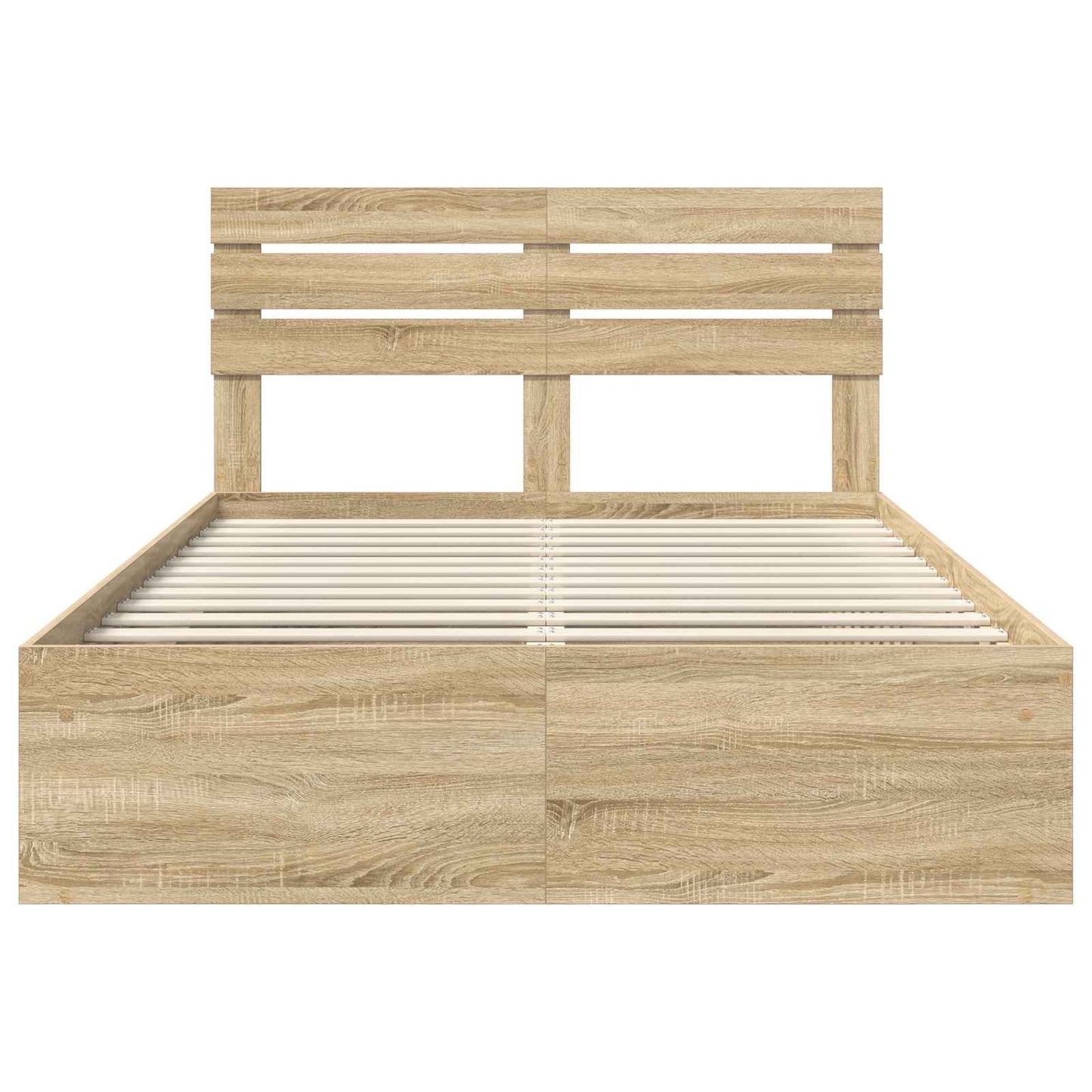 Struttura del letto Rovere Sonoma 150 x 200 cm Pino massello | homemem39