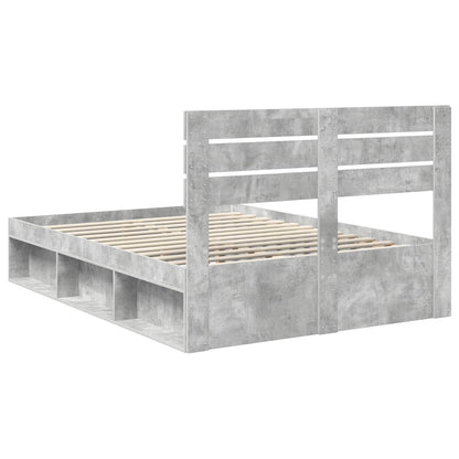 Struttura del letto Grigio Concretè 150 x 200 cm Pino massello | homemem39