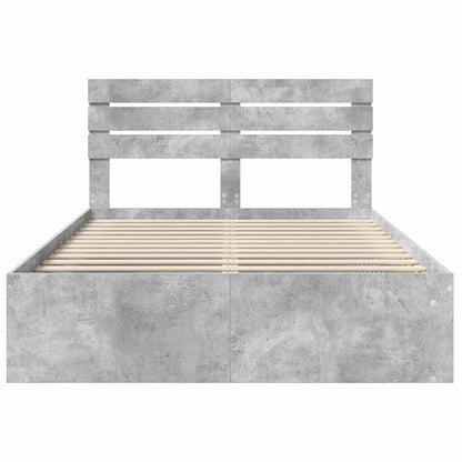 Struttura del letto Grigio Concretè 150 x 200 cm Pino massello | homemem39