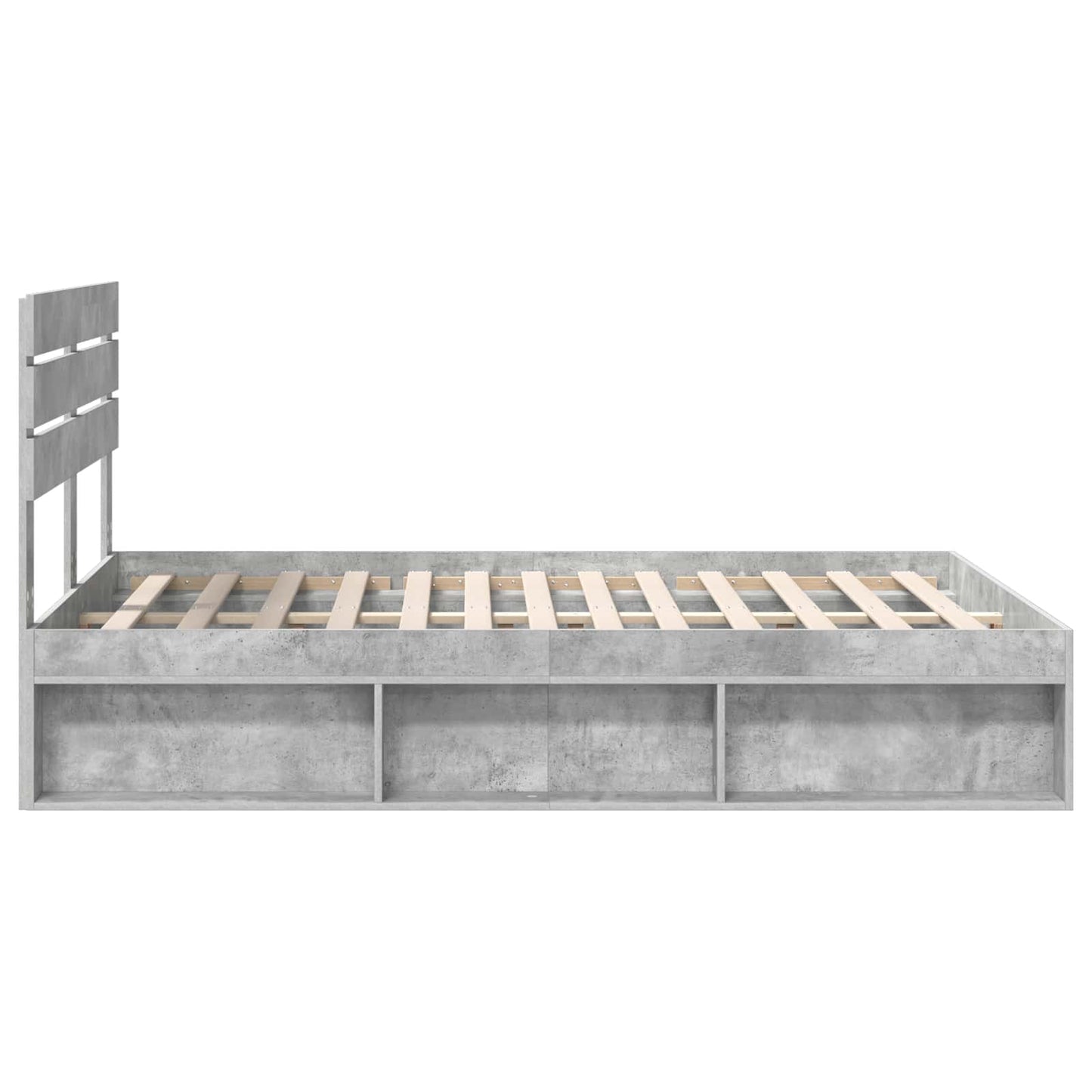 Struttura del letto Grigio Concretè 150 x 200 cm Pino massello | homemem39