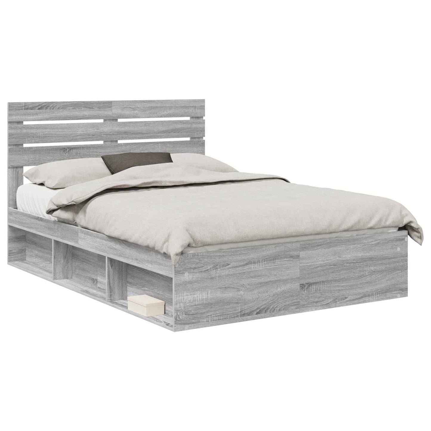 Struttura del letto Grigio Sonoma 150 x 200 cm Pino massello | homemem39