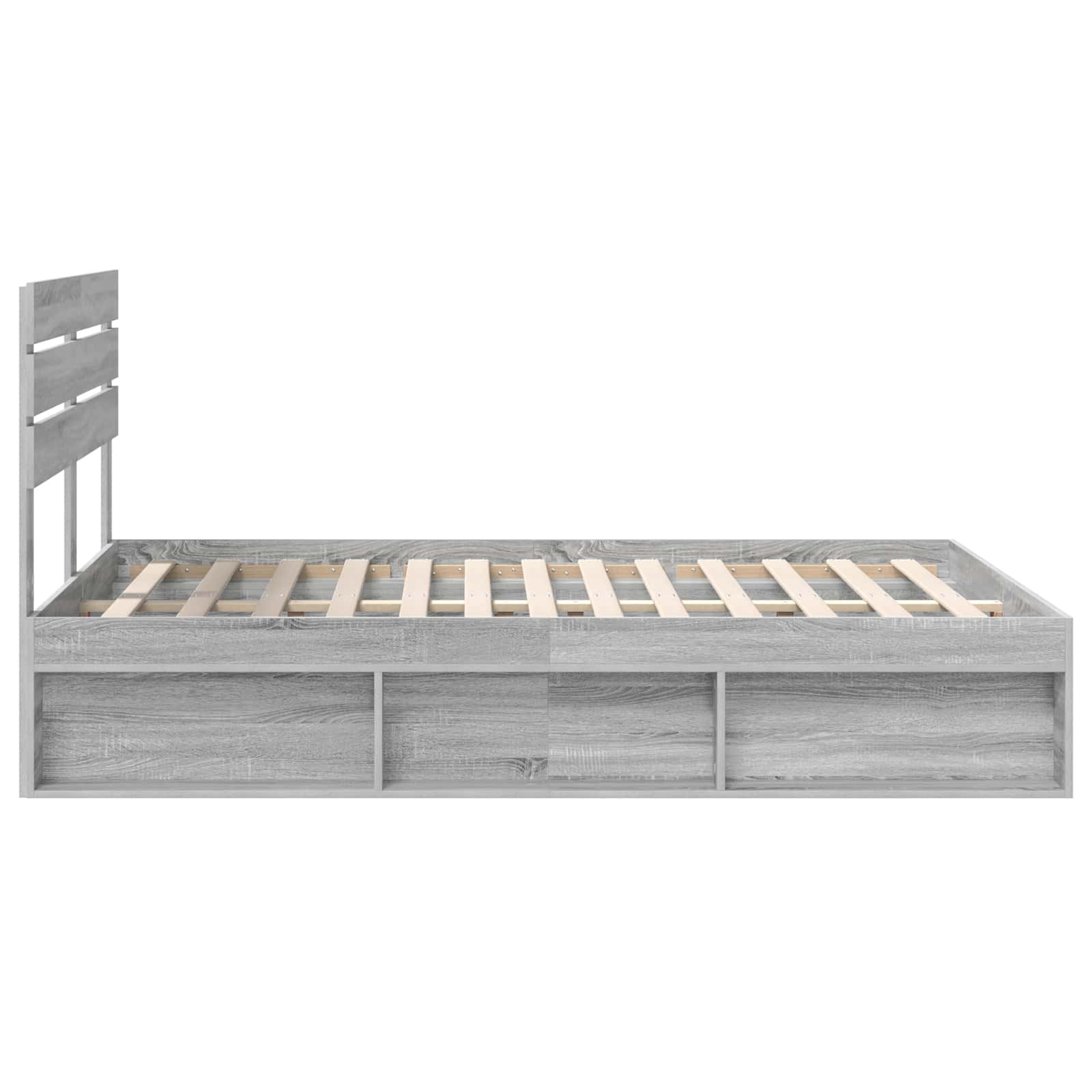 Struttura del letto Grigio Sonoma 150 x 200 cm Pino massello | homemem39