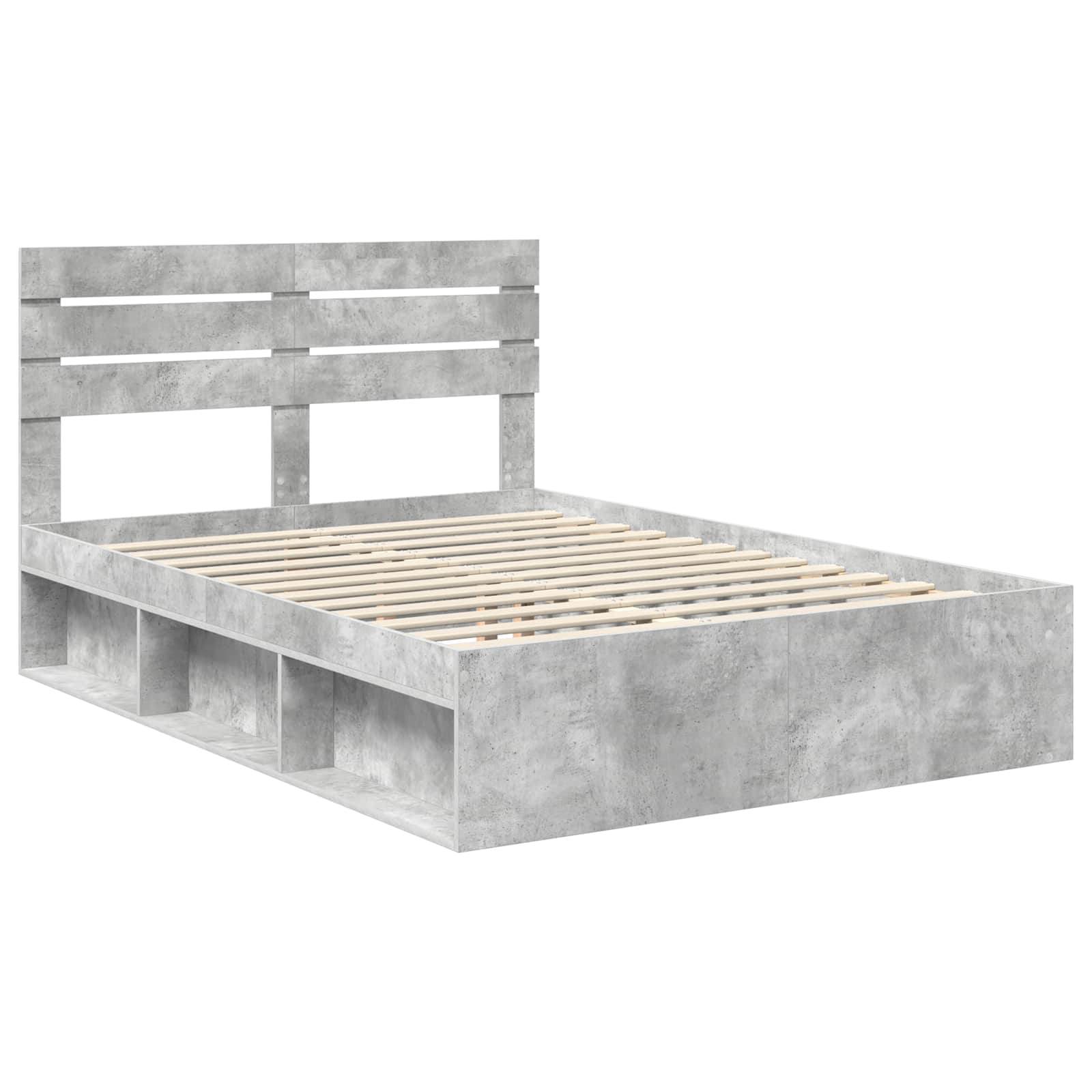 Struttura del letto Calcestruzzo 140 x 200 cm Pino massello | homemem39