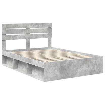 Struttura del letto Calcestruzzo 140 x 200 cm Pino massello | homemem39