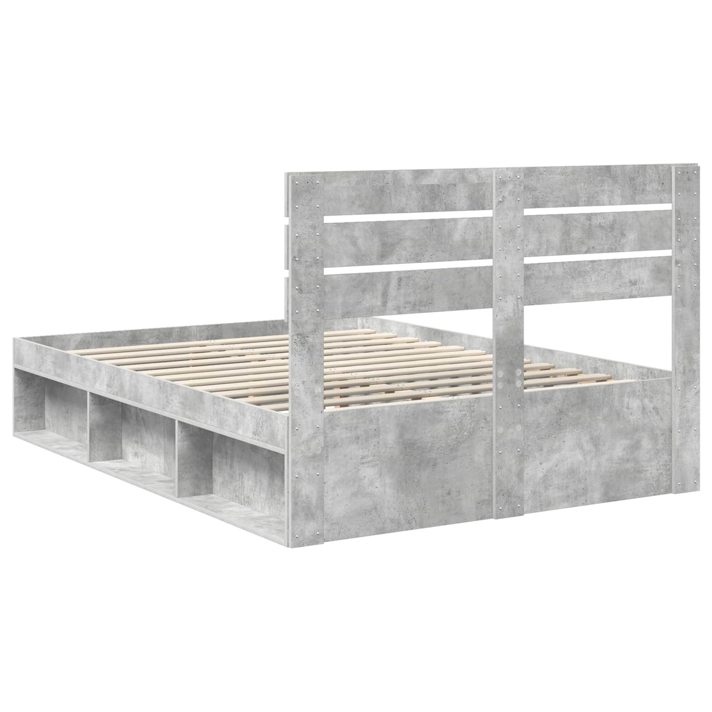 Struttura del letto Calcestruzzo 140 x 200 cm Pino massello | homemem39