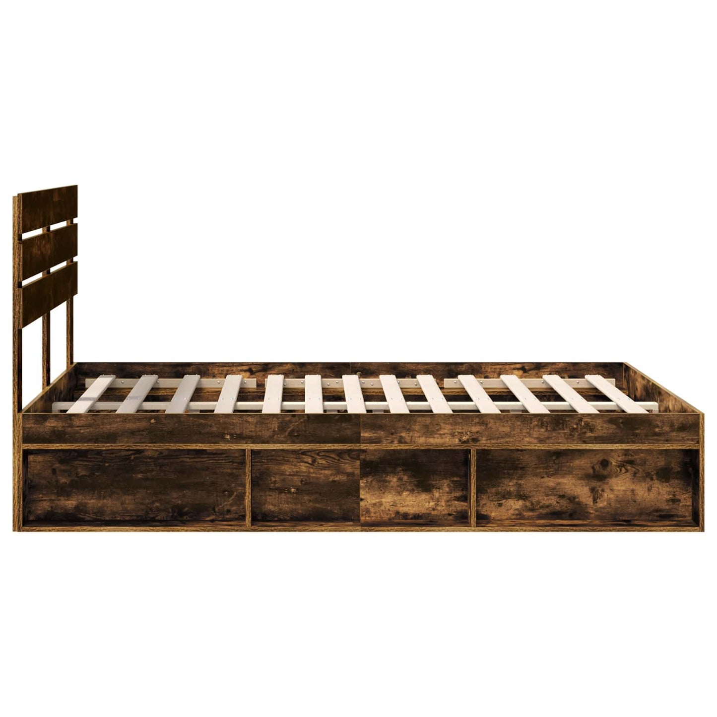 Struttura del letto Rovere fumé 140 x 200 cm Pino massello | homemem39