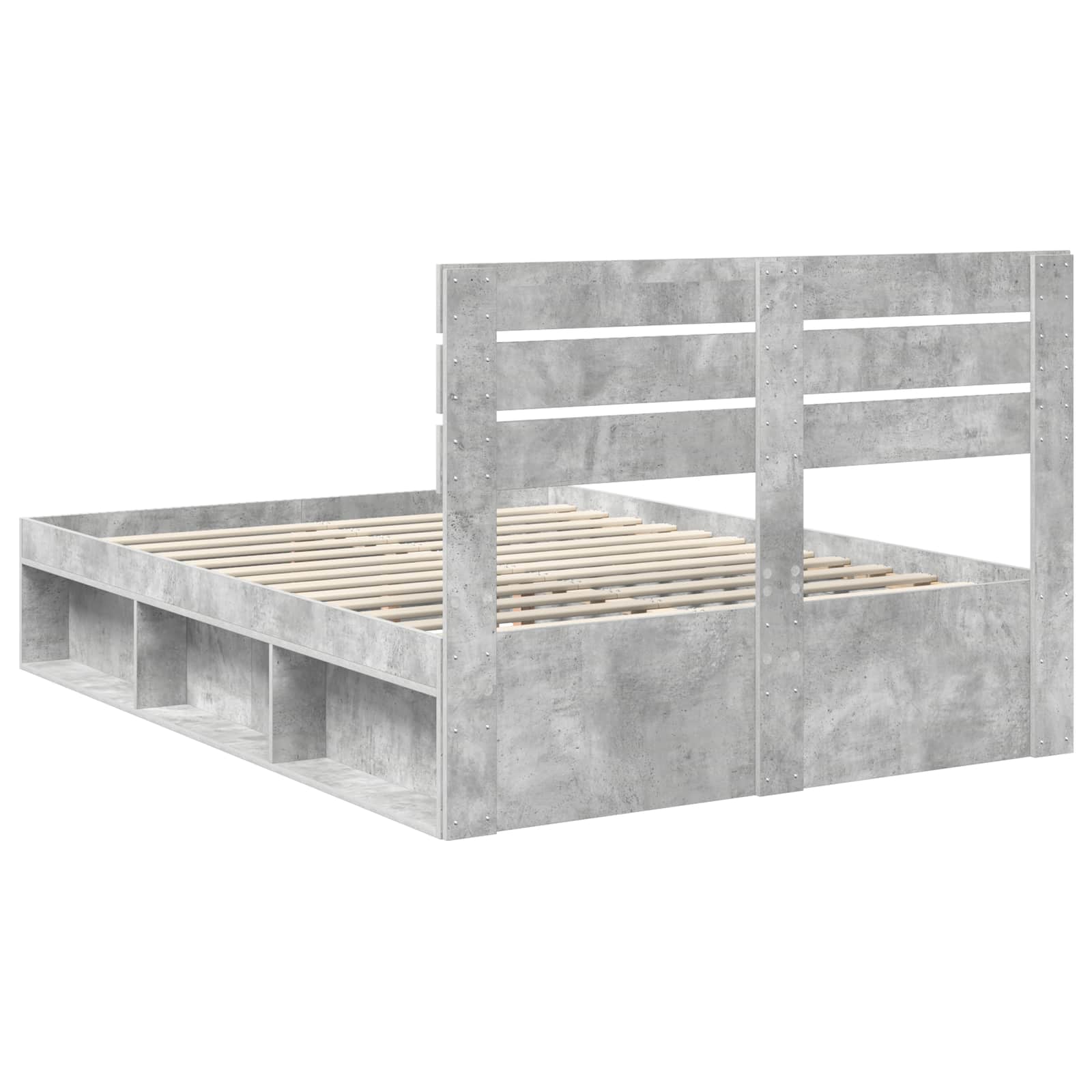 Struttura del letto Calcestruzzo 140 x 190 cm Pino massello | homemem39
