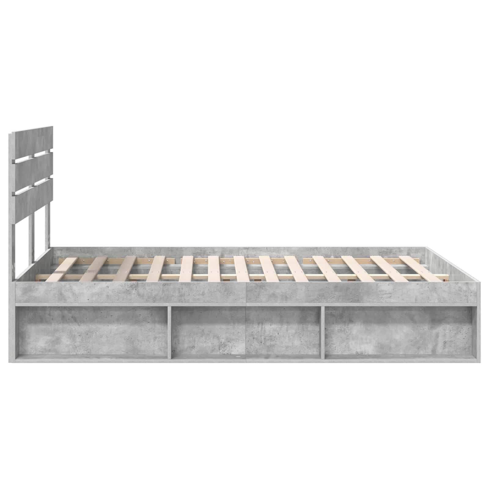 Struttura del letto Calcestruzzo 140 x 190 cm Pino massello | homemem39