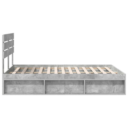 Struttura del letto Calcestruzzo 140 x 190 cm Pino massello | homemem39