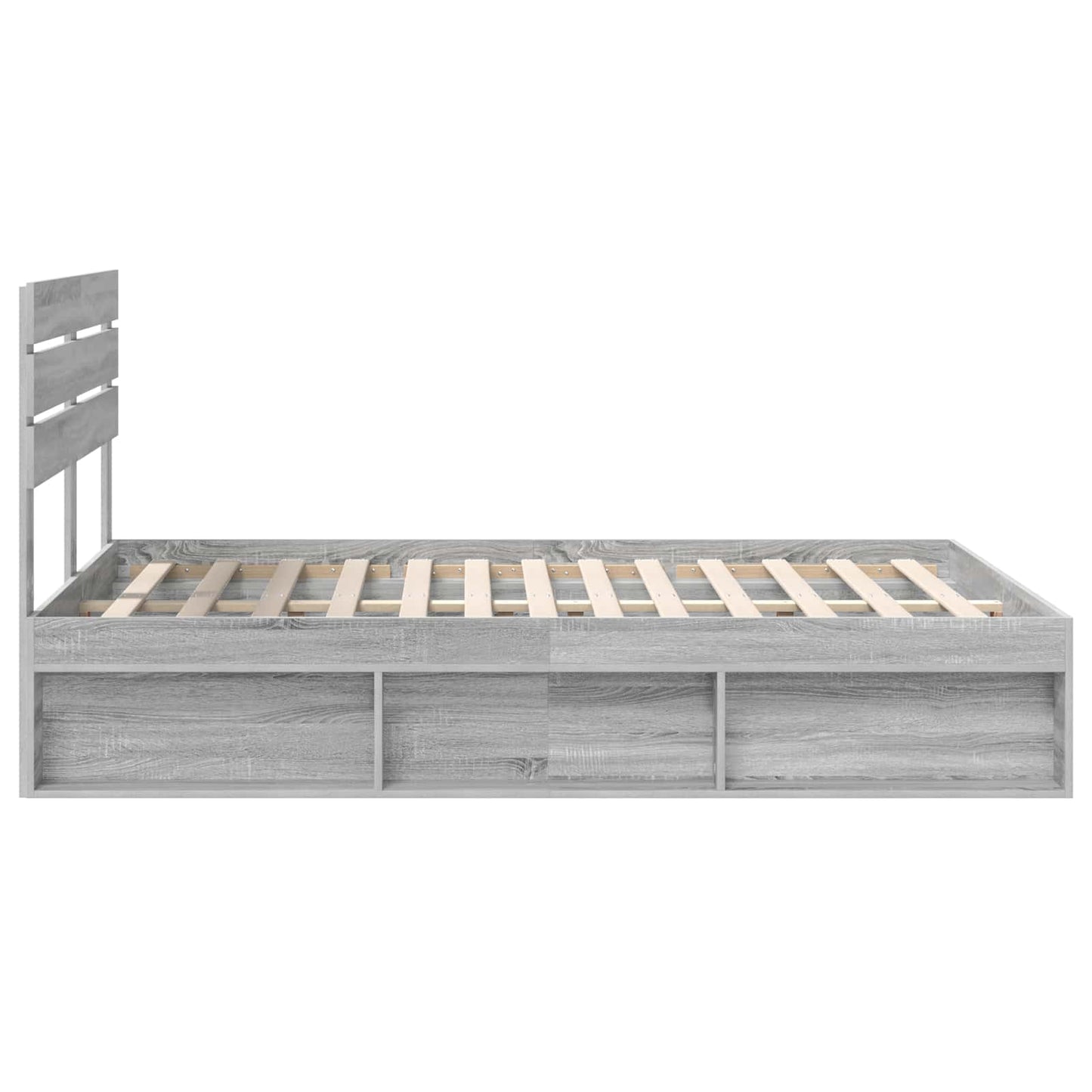 Struttura del letto Grigio Sonoma 140 x 190 cm Pino massello | homemem39