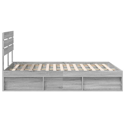 Struttura del letto Grigio Sonoma 140 x 190 cm Pino massello | homemem39