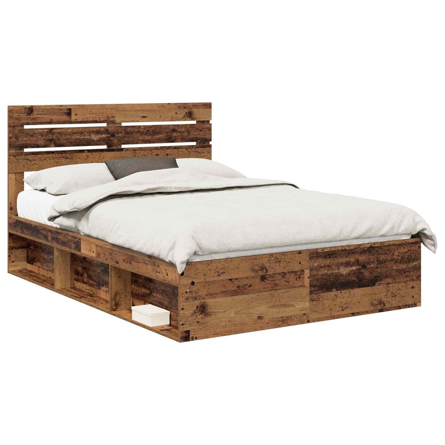 Struttura del letto Legno vecchio 140 x 190 cm Pino massello | homemem39