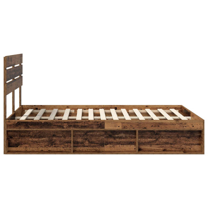 Struttura del letto Legno vecchio 140 x 190 cm Pino massello | homemem39