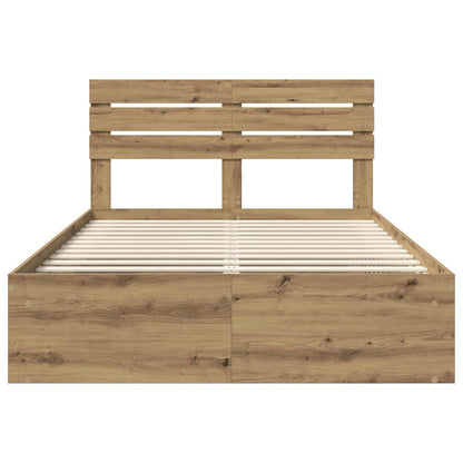 Struttura del letto Rovere Artigianale 140 x 190 cm | homemem39