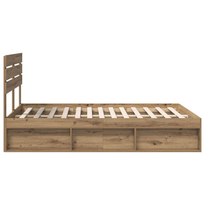 Struttura del letto Rovere Artigianale 140 x 190 cm | homemem39