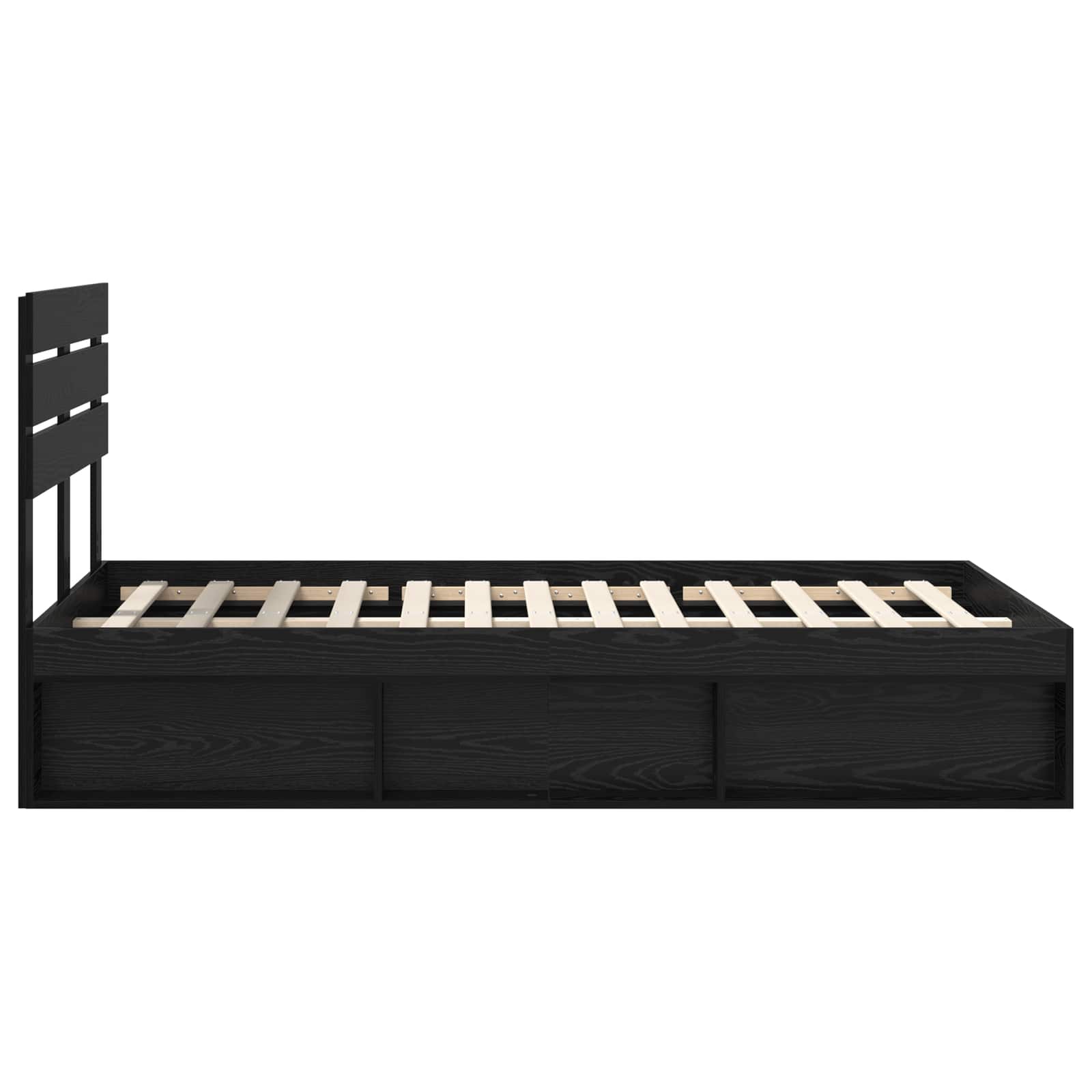 Struttura del letto Nero 135 x 190 cm Pino massello | homemem39