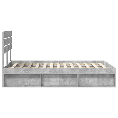 Struttura del letto Grigio Concretè 135 x 190 cm Pino massello | homemem39