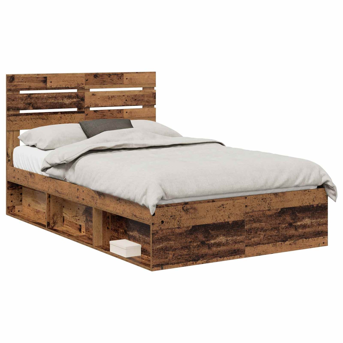 Struttura del letto Legno vecchio 135 x 190 cm Pino massello | homemem39