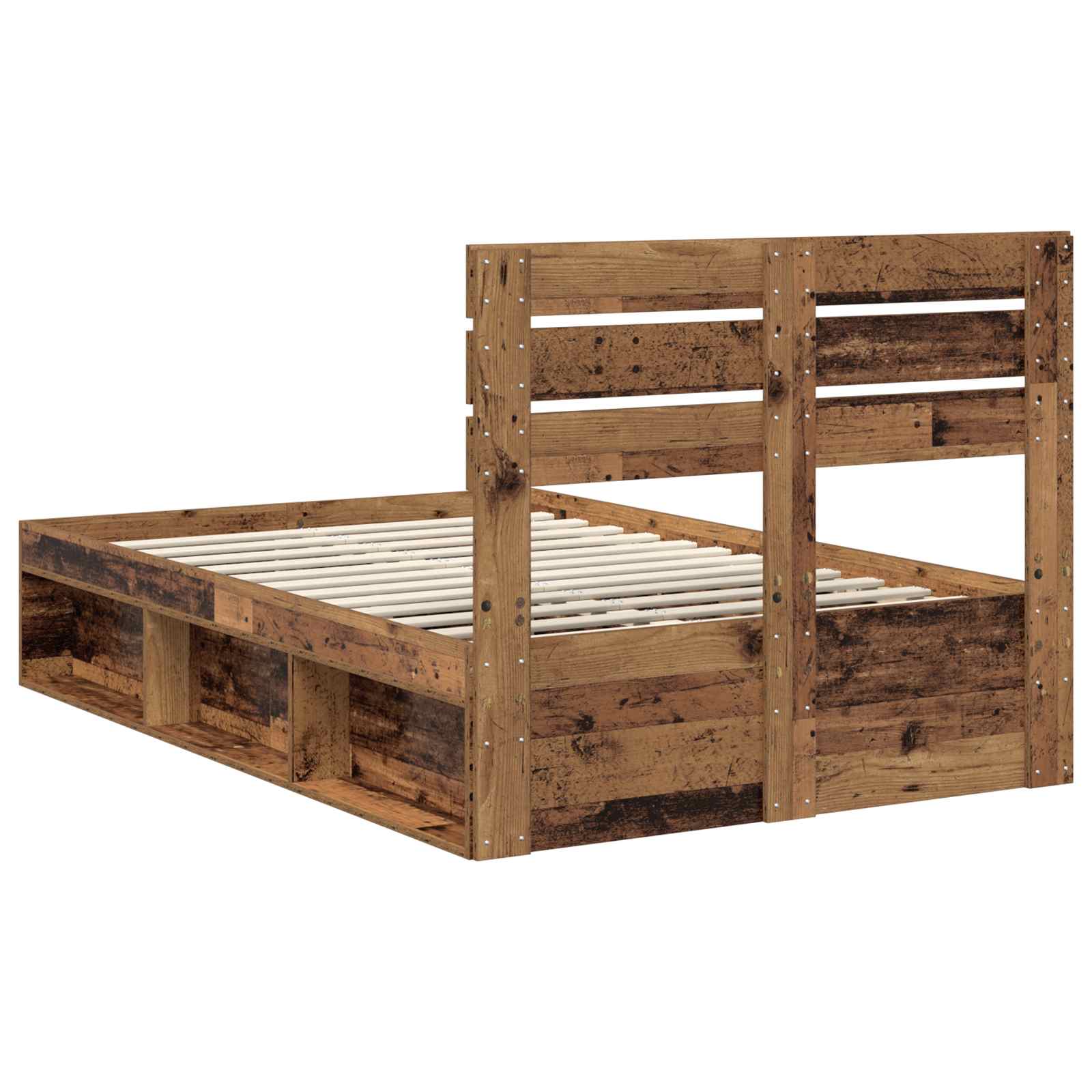 Struttura del letto Legno vecchio 135 x 190 cm Pino massello | homemem39
