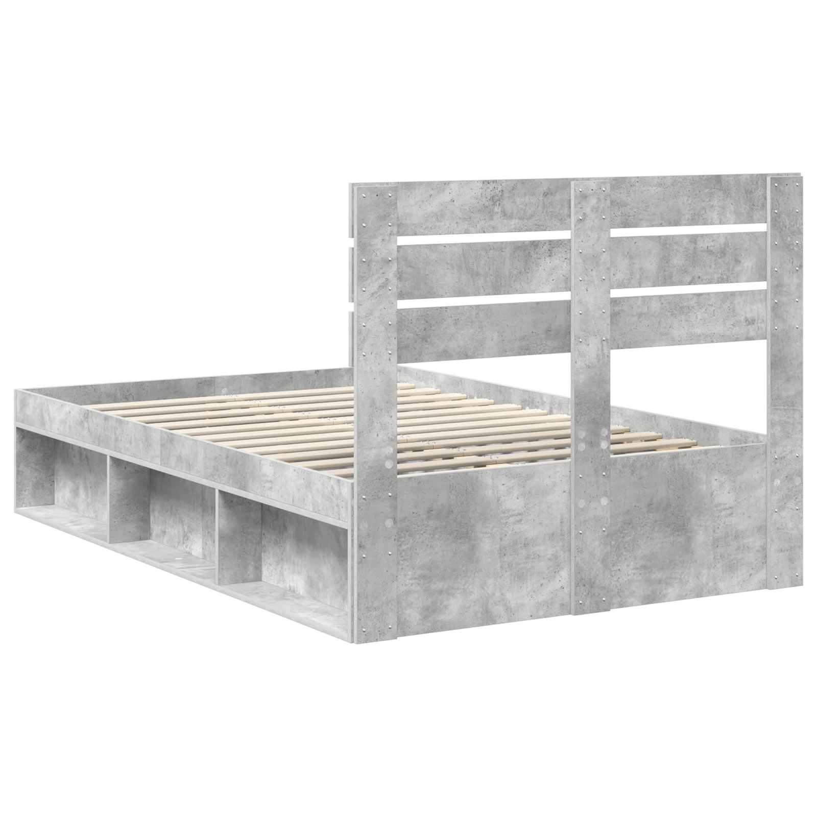 Struttura del letto Calcestruzzo 120 x 200 cm Pino massello | homemem39