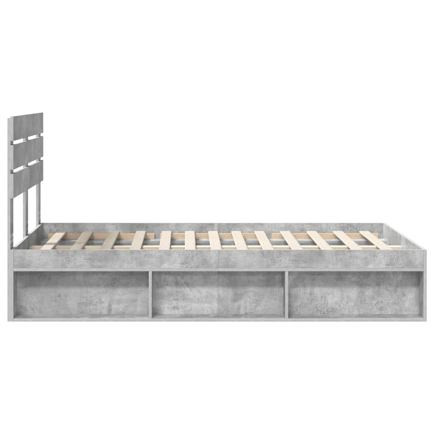 Struttura del letto Calcestruzzo 120 x 200 cm Pino massello | homemem39