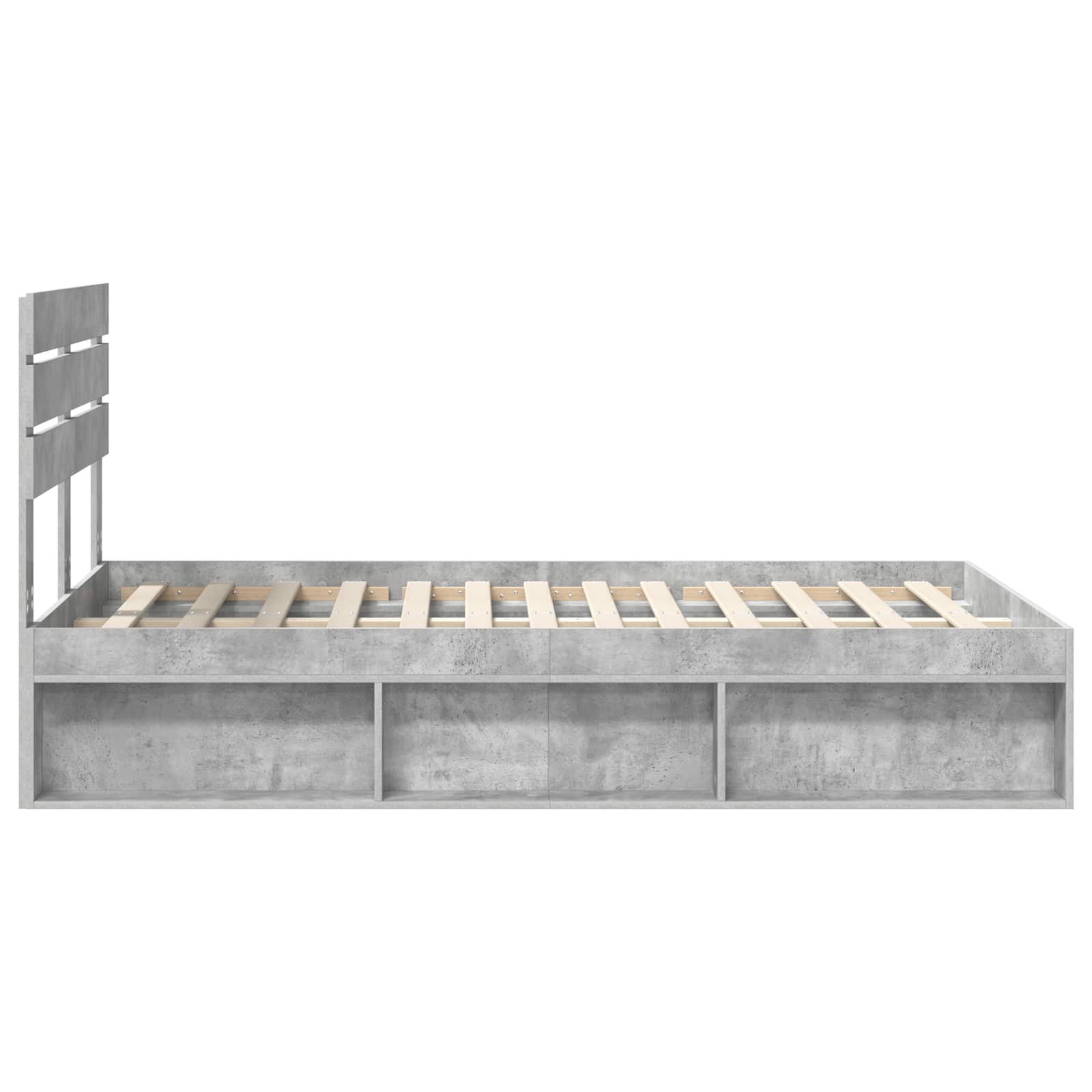 Struttura del letto Calcestruzzo 120 x 200 cm Pino massello | homemem39