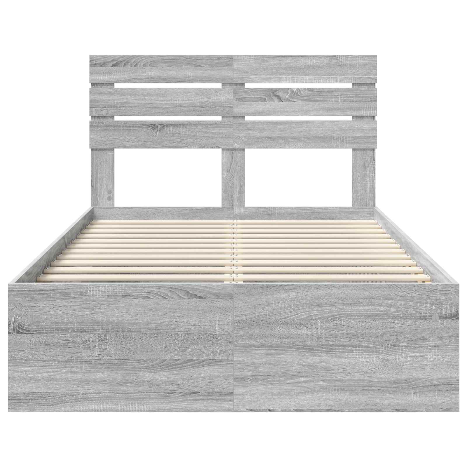 Struttura del letto Grigio Sonoma 120 x 200 cm Pino massello | homemem39