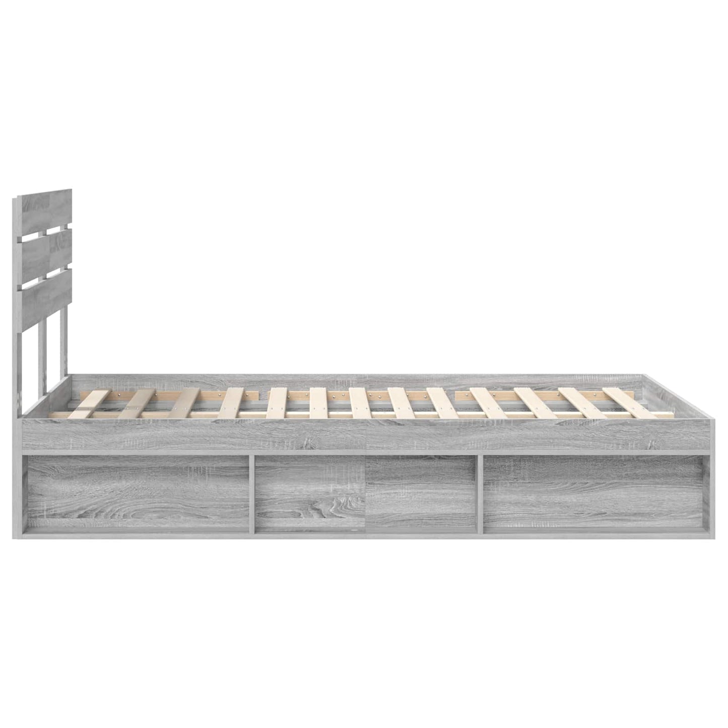 Struttura del letto Grigio Sonoma 120 x 200 cm Pino massello | homemem39