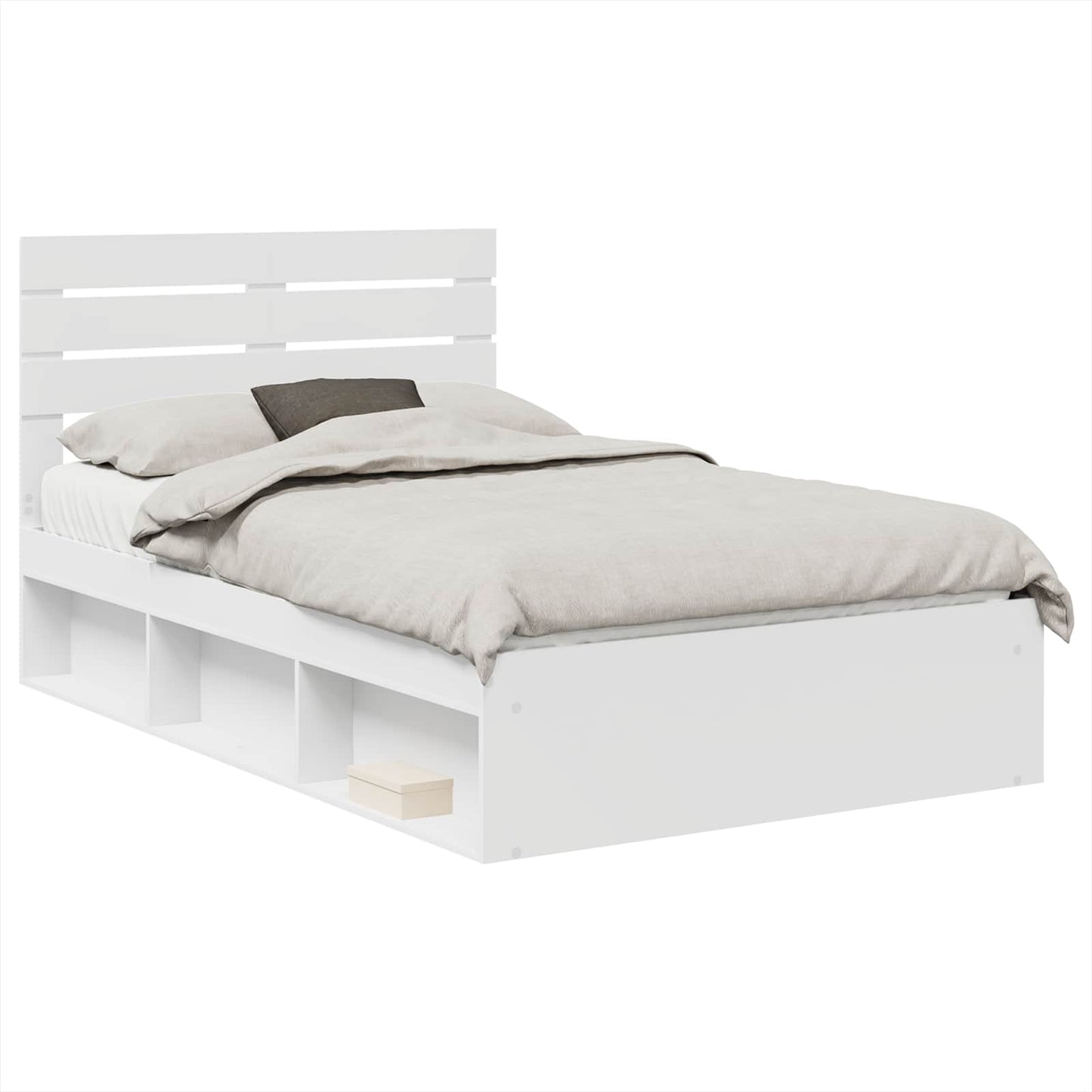 Struttura del letto Bianco 120 x 190 cm Pino massello | homemem39