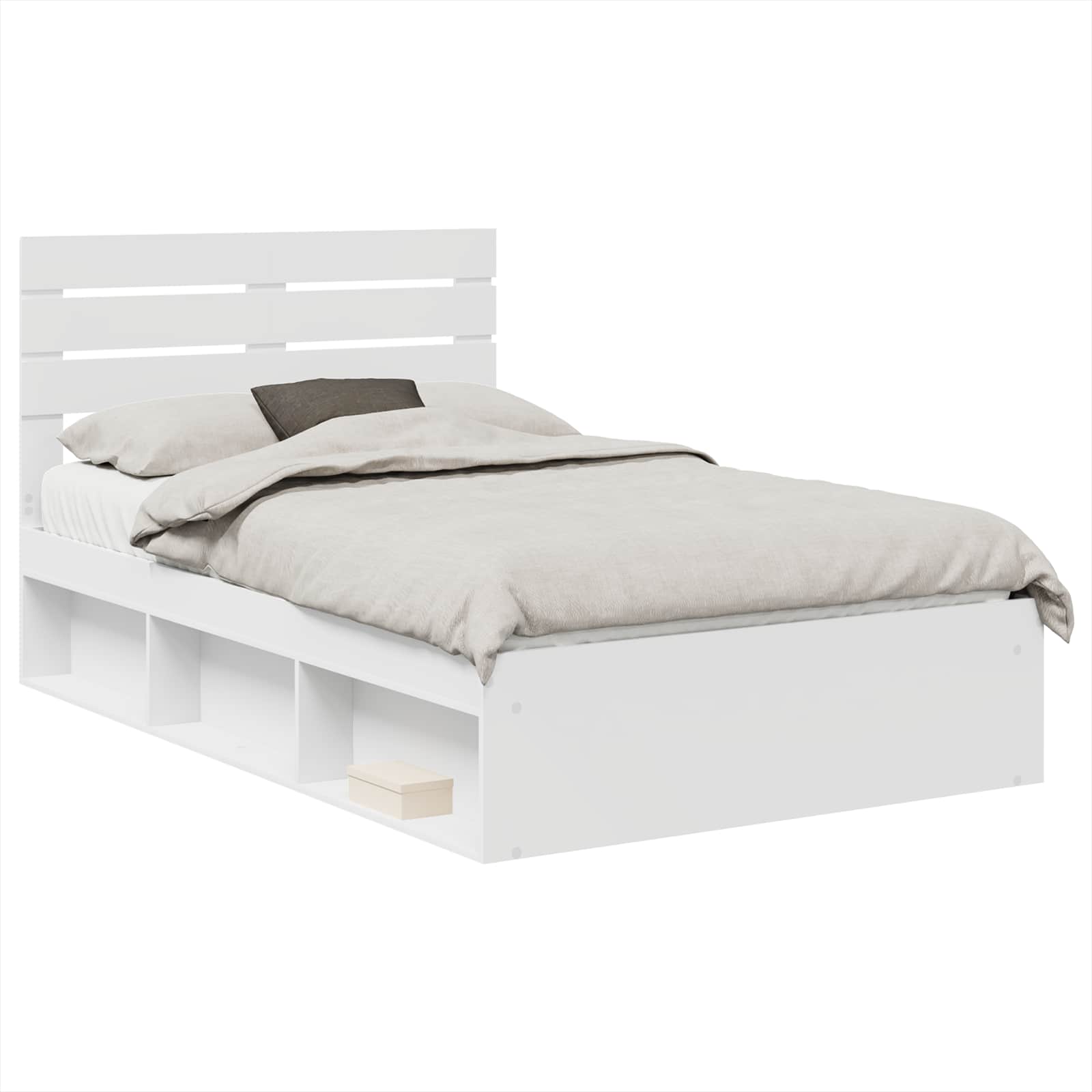 Struttura del letto Bianco 120 x 190 cm Pino massello | homemem39