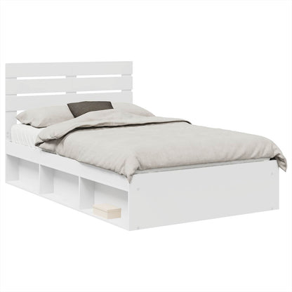 Struttura del letto Bianco 120 x 190 cm Pino massello | homemem39