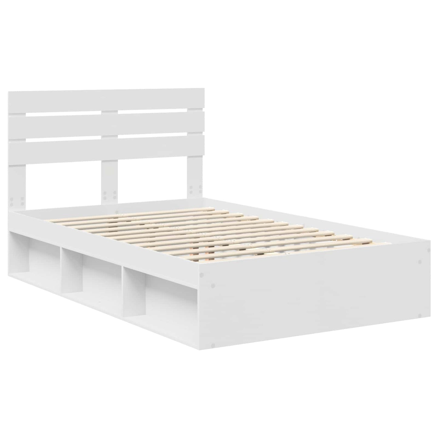 Struttura del letto Bianco 120 x 190 cm Pino massello | homemem39