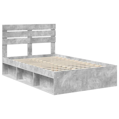 Struttura del letto Calcestruzzo 120 x 190 cm Pino massello | homemem39