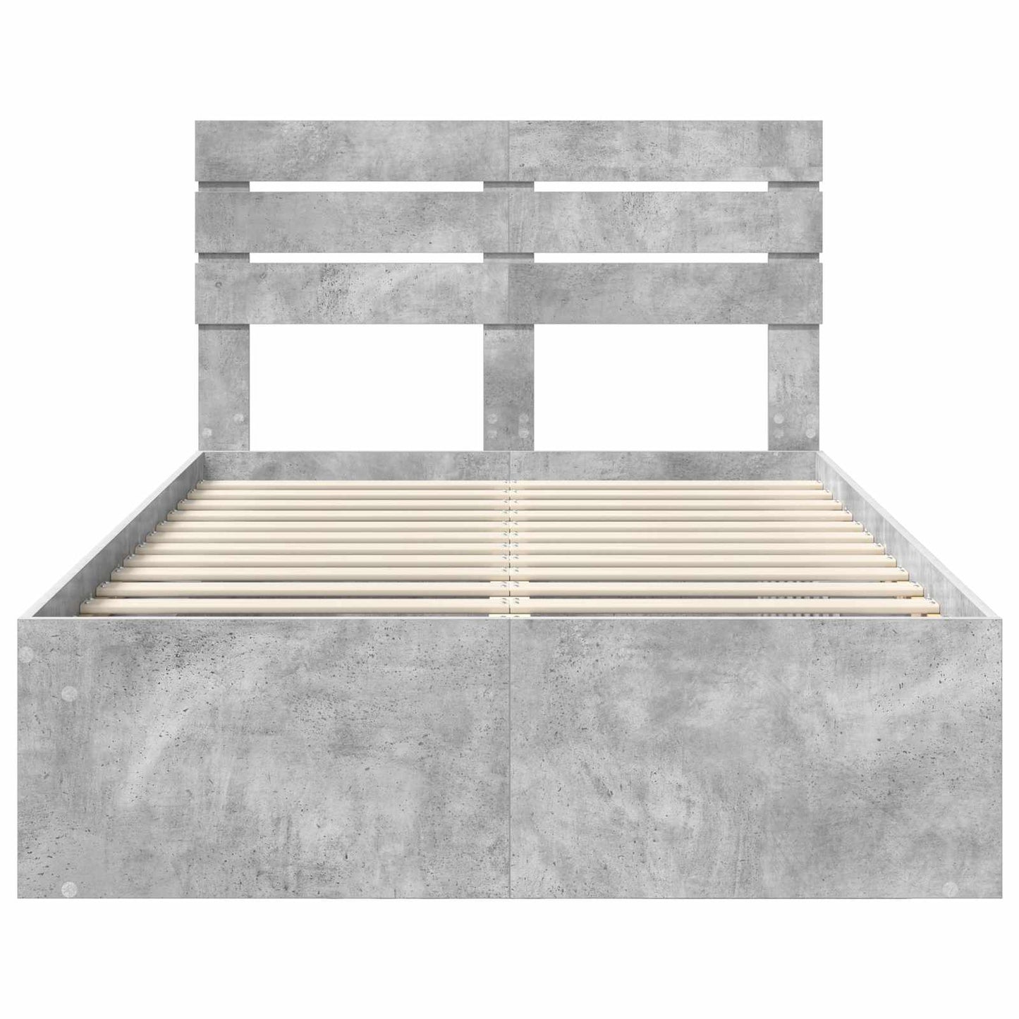 Struttura del letto Calcestruzzo 120 x 190 cm Pino massello | homemem39