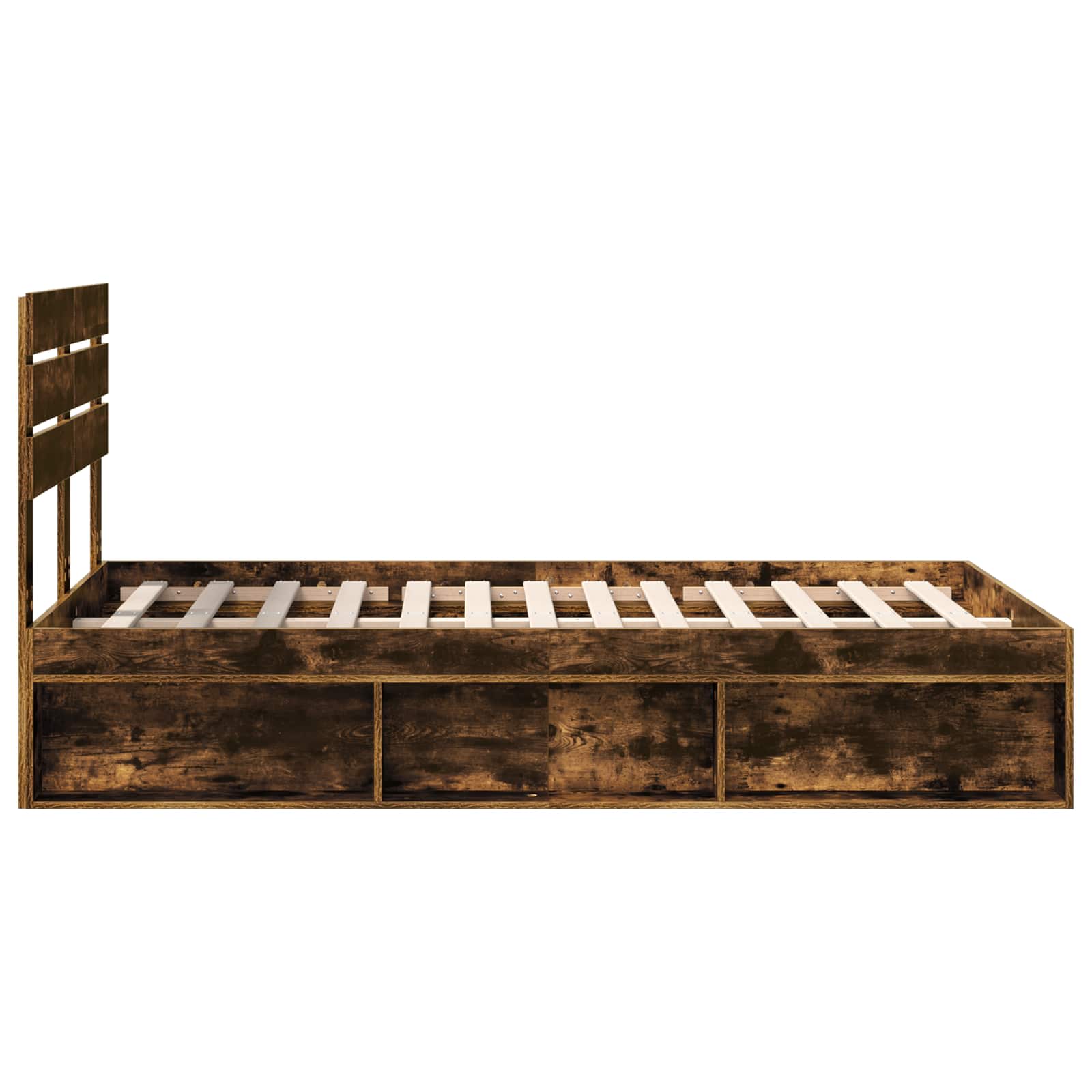 Struttura del letto Rovere fumé 120 x 190 cm Pino massello | homemem39