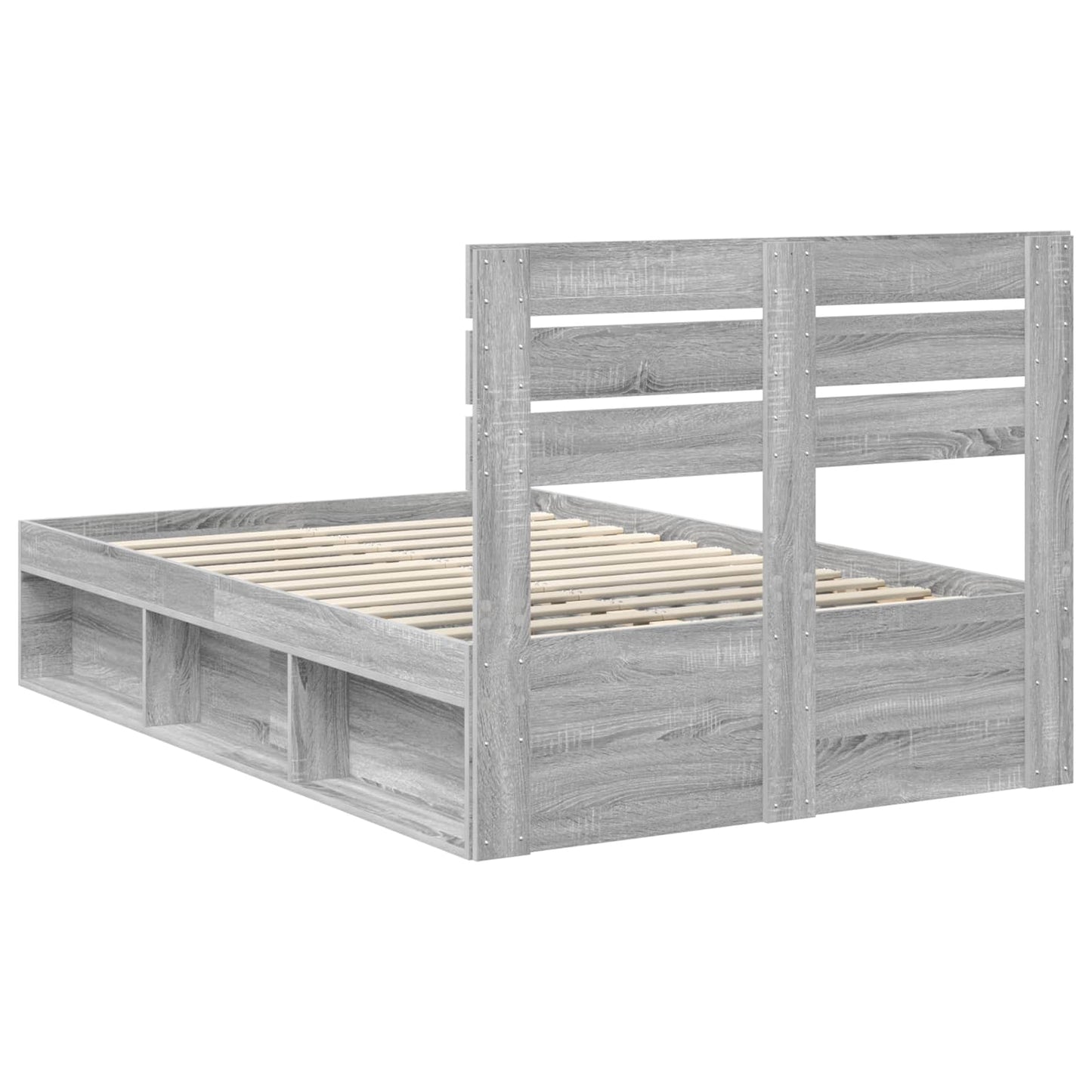 Struttura del letto Grigio Sonoma 120 x 190 cm Pino massello | homemem39