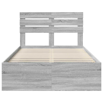 Struttura del letto Grigio Sonoma 120 x 190 cm Pino massello | homemem39